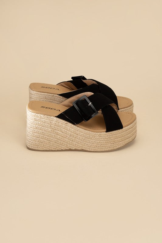 Espadrille Platform Slides