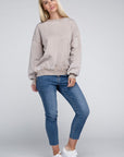 Acid Wash Fleece Oversized Pullover