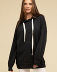 Oversized Hoodie Longline Sweatshirt