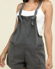 Washed Knot Strap Romper