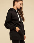 Oversized Hoodie Longline Sweatshirt