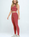 Two Piece Activewear Set with Cut-Out Detail